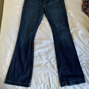 Gap denim flare pants - long